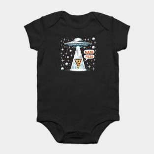 Funny Pizza blieve in Alience Baby Bodysuit